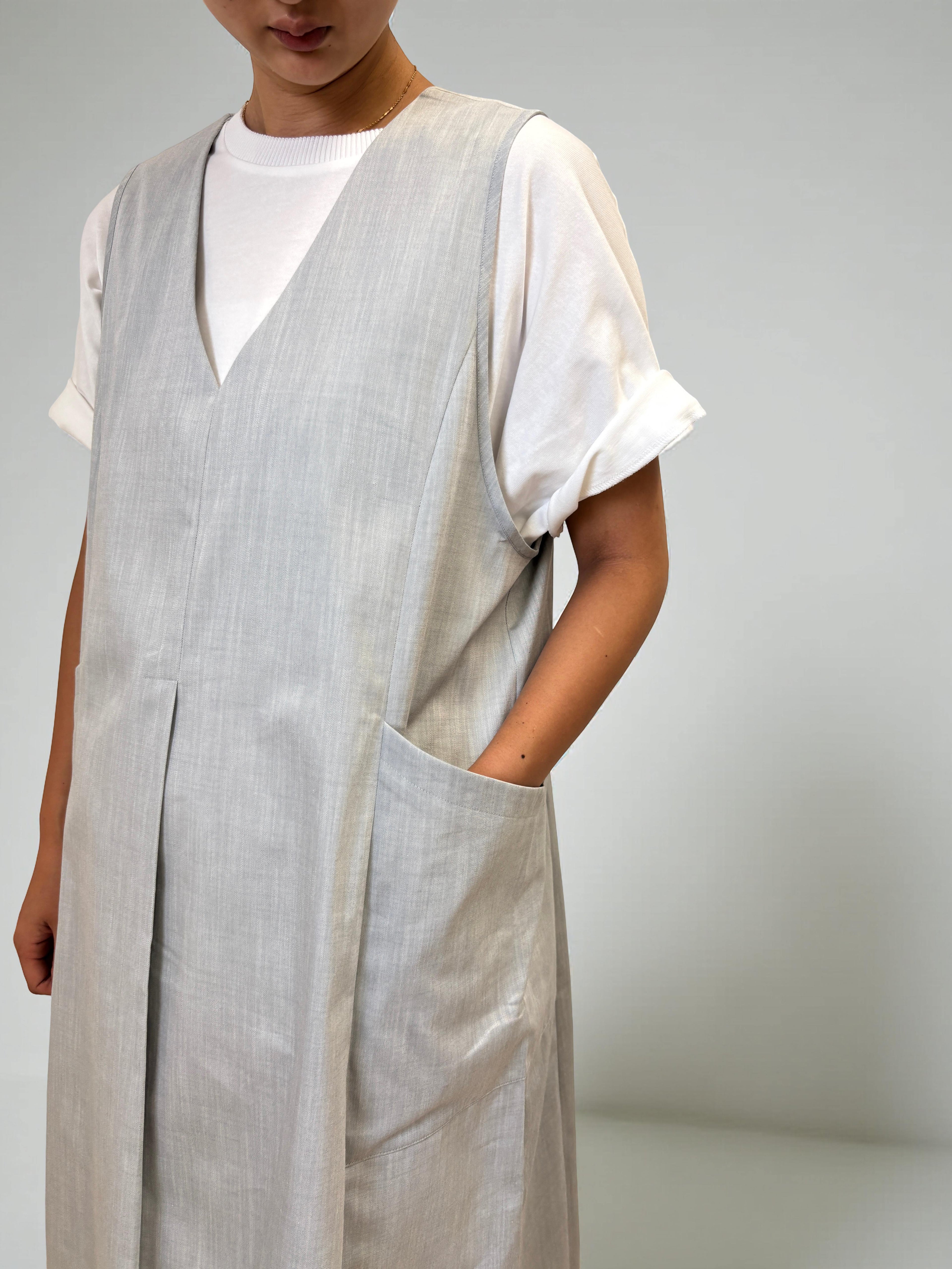 デニム調ジャンパースカート