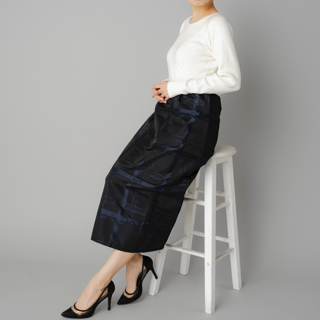 異素材使いニットワンピース / Brand:CONTRESSE